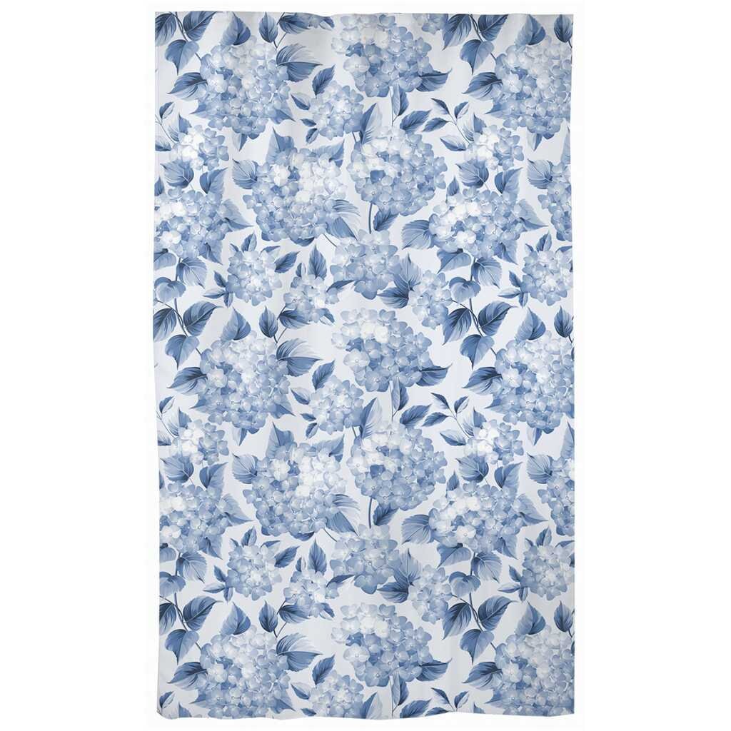 Blue Farmhouse Hydrangea Flower Curtains Vintage Blue Floral Etsy