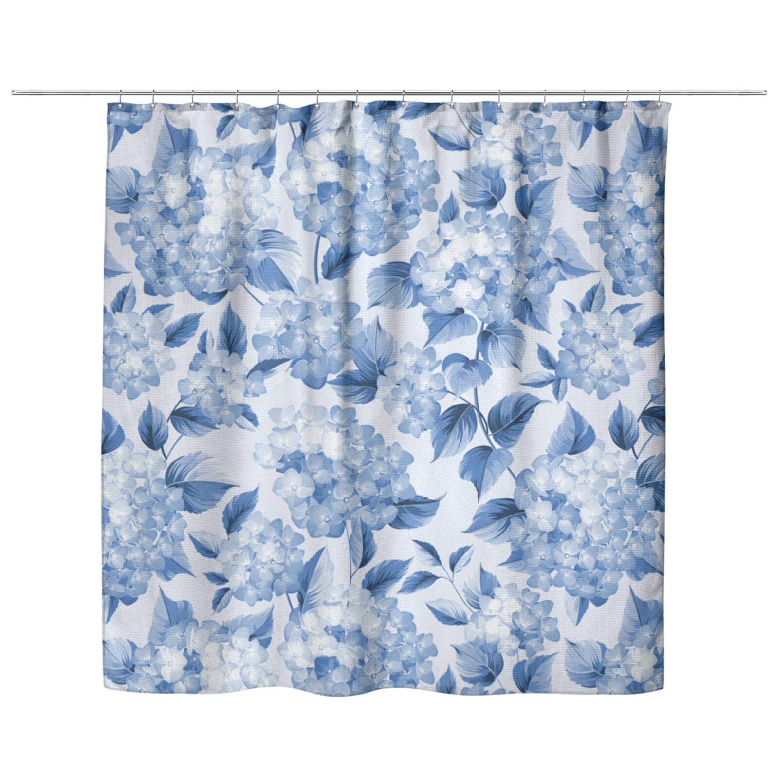 Blue Hydrangea Flowers Shower Curtain Vintage Floral Shower Etsy