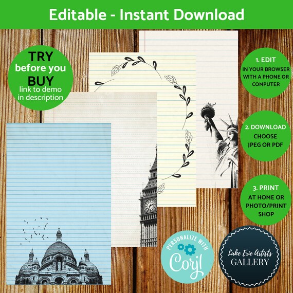 Printable Lined Architecture Notebook Paper