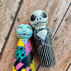 Jack and Sally Peg Dolls // Nightmare Before Christmas image 3