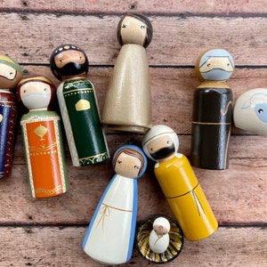 Nativity Peg Dolls-Large 10 piece set image 10