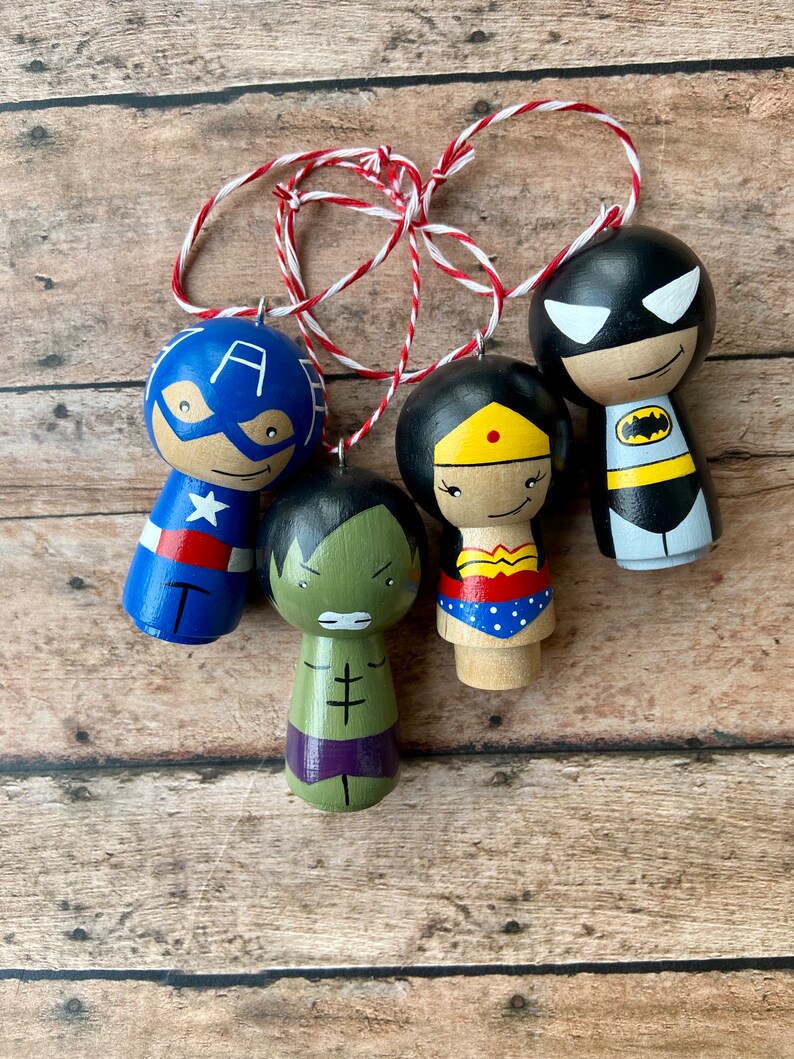 Superhero Peg Doll Ornaments image 2