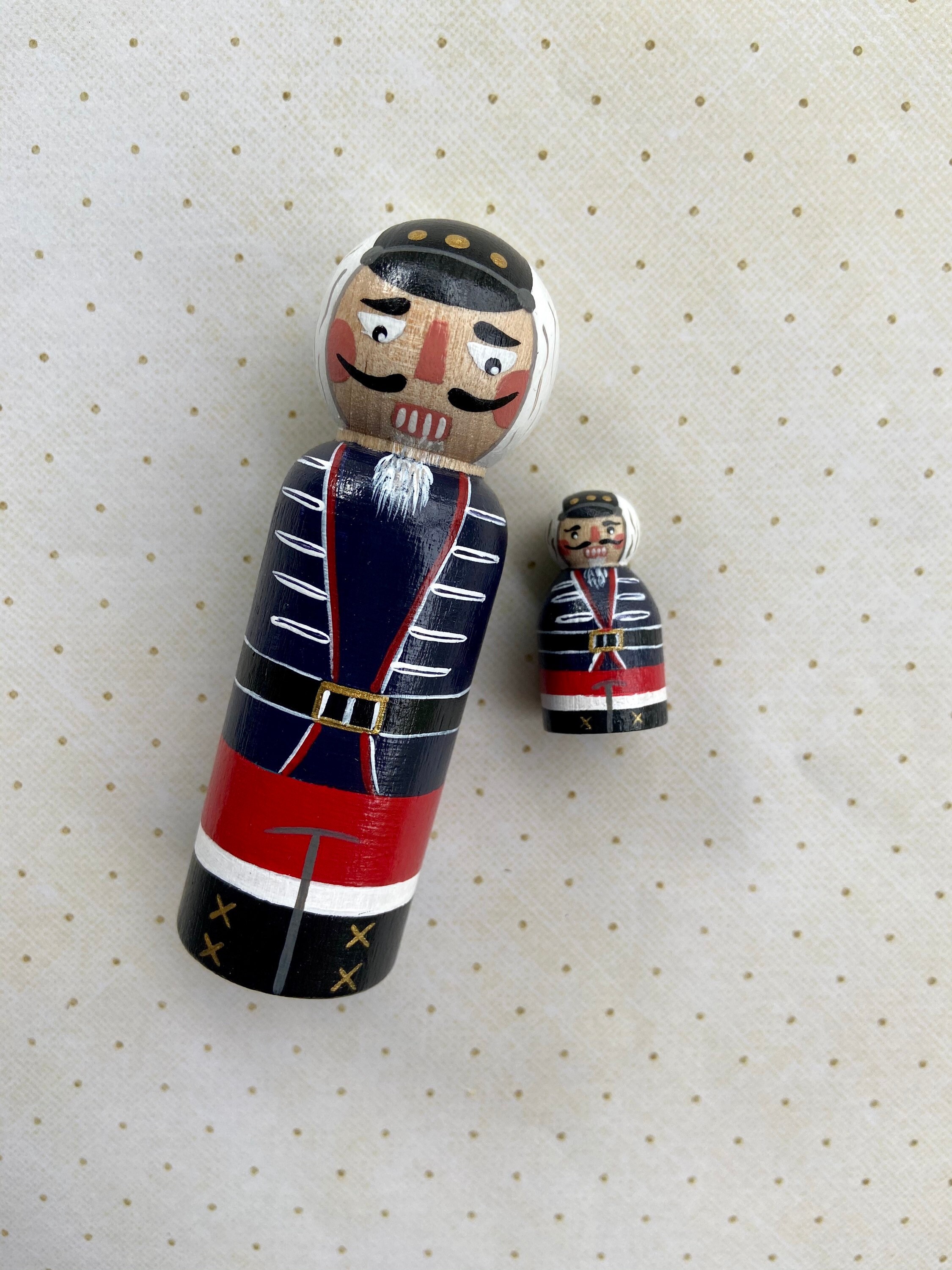 Nutcracker Peg Doll Set Etsy