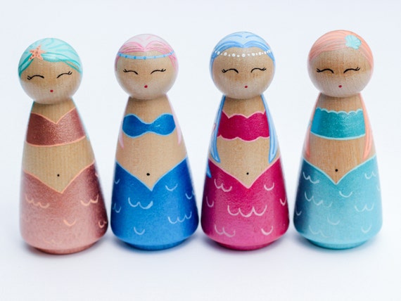 mermaid peg doll
