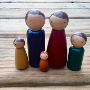 Peg Doll Dollhouse Family Fall Colors image 3