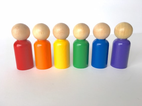 rainbow peg dolls