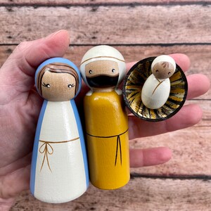 Nativity Peg Dolls-Large 10 piece set image 2