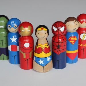 Superhero Peg Dolls - Large