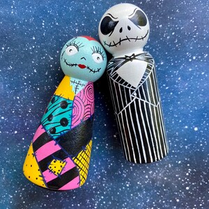 Jack and Sally Peg Dolls // Nightmare Before Christmas image 4