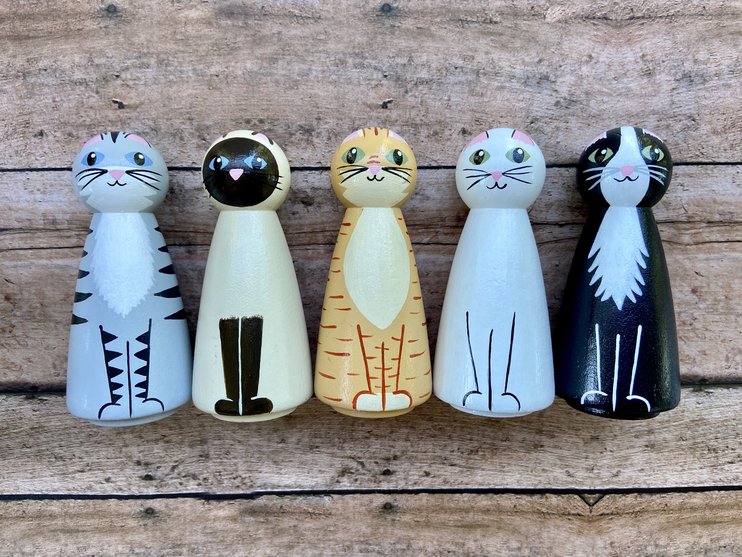 Peg Doll Cats Etsy