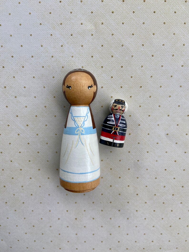 Nutcracker Peg Doll Set Etsy
