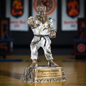 Monster Karate | Martial Arts Trophy with Personalized Engraved Plate
