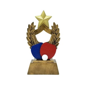 Color Ping Pong Trophy - Table Tennis Award by DECADE AWARDS