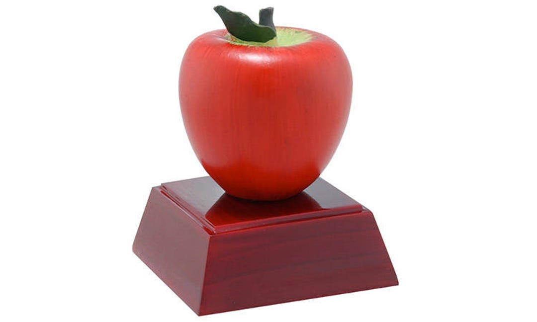 Apple Color Resin Trophy Engraved Apple Award 4 Tall Etsy
