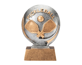 Pickleball Motion Extreme 3D Trophy | Engraved Pickleball Award - 5" Tall