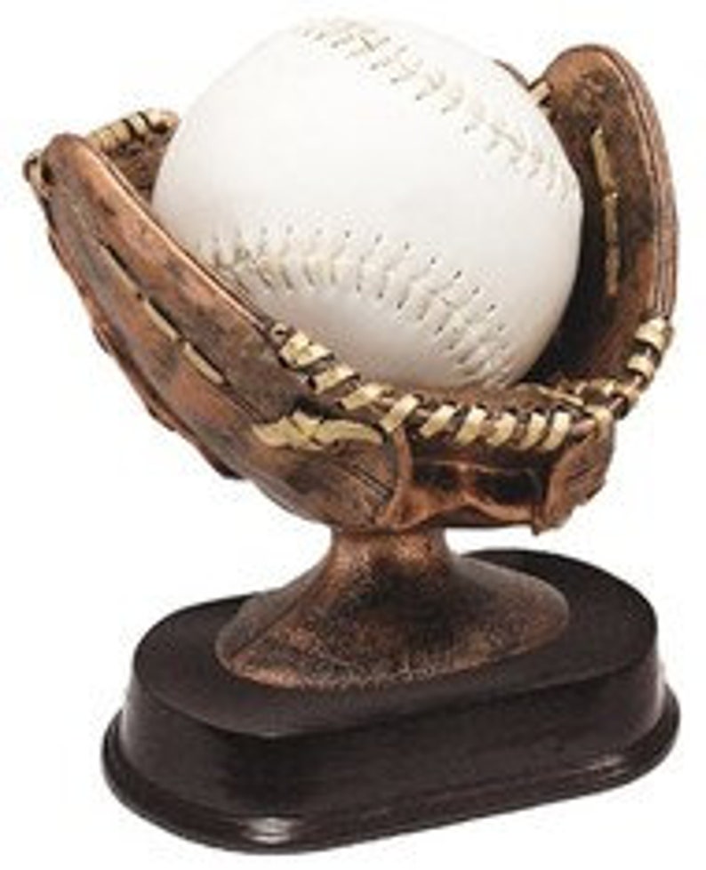 Softball Bronze Glove Ball Holder Trophy RX690AB by DECADE Etsy