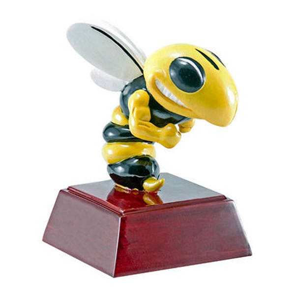 Hornet Color Resin Trophy | Engraved Wasp Award - 4" Tall