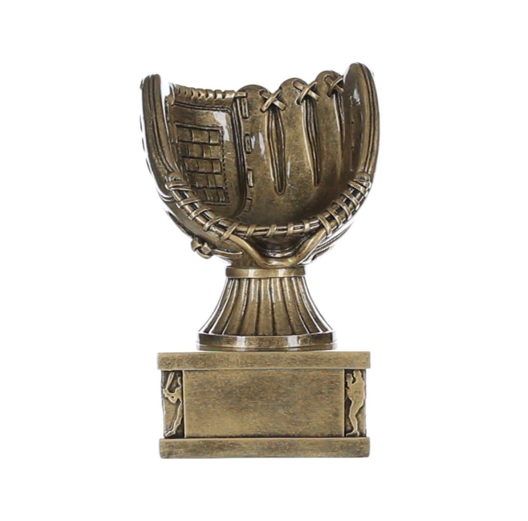 Ciieeo Guante De Béisbol Dorado Decoración Trofeo De