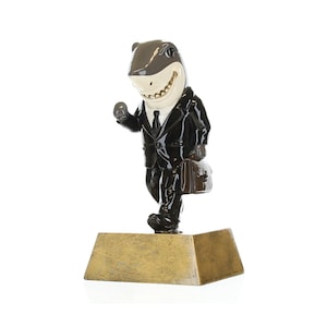 Sales Shark Trophy | Salesperson Success Award - 6&quot; - by DECADE AWARDS