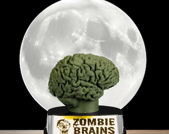 Engraved Zombie Brain Trophy | Personalized Halloween Award - 3.75 Inch