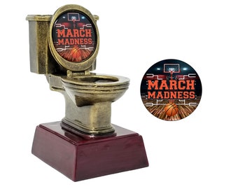 Basketball March Madness Toilet Bowl Trophy - 6" by DECADE AWARDS