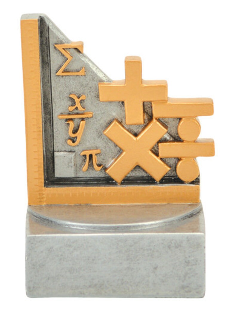 Extra Math Trophy Math Trophy, Color Tek - 4 Inch Tall - Etsy