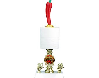 Engraved Personalized Chili Toilet Paper Trophy | 3D Chili Cook-Off Award | 17.5 Inches Tall