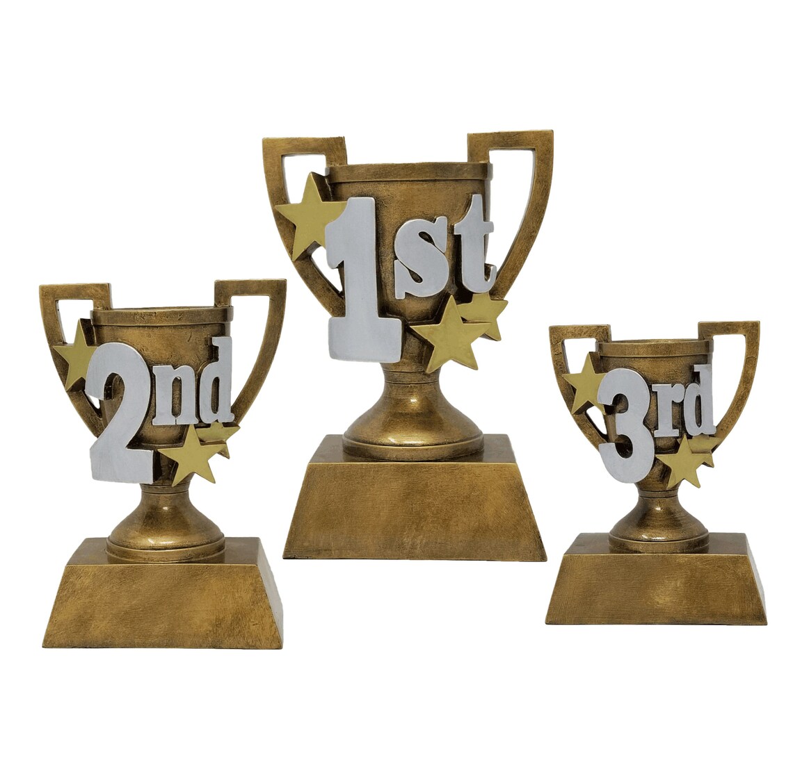 1st 2nd or 3rd Place Gold Cup Trophy 3D Gold Cup Place Etsy
