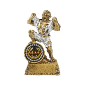 Poker Monster Trophy with Personalized Engraved Plate