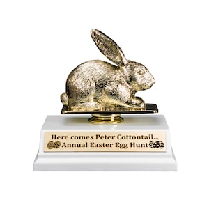 Golden Bunny Trophy - 4.25 Inch Tall
