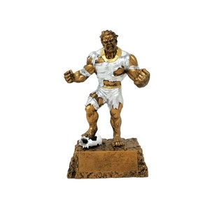 Monster Soccer Trophy with Personalized Engraved Plate