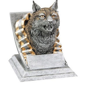 Bobcat Trophy | Engraved Mascot Award – 4 Inch Tall