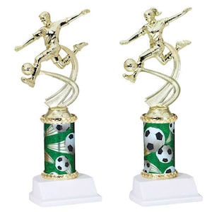 SOCCER Sport Motion Figure Column Trophy (ATR318/9) by DECADE AWARDS