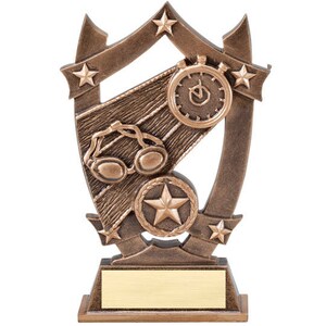 Swimming 3D Gold Sports Stars Award | Engraved Swimmer Trophy - 6.25&quot; Tall (SSR14)