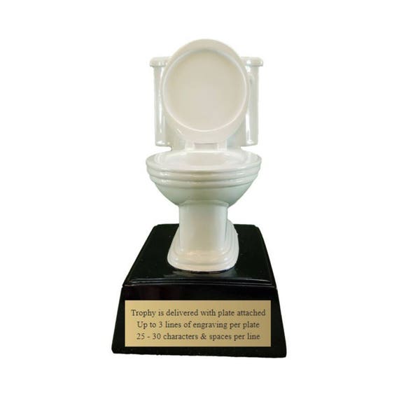 White Toilet Bowl Trophy Chili CookOff Fantasy Football Etsy