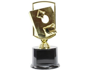 Cornhole Trophy | Engraved Bean Bag Award - 8.375 Inch Tall