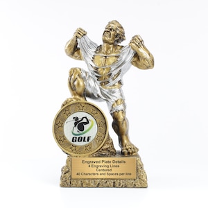 Golf Monster LARGE Trophy with Personalized Engraved Plate
