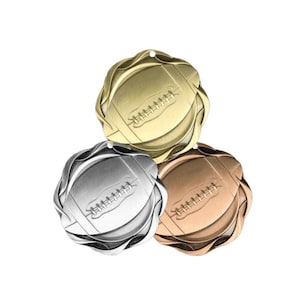 Engraved Football Medal: 3-Inch Fusion Award, Gold, Silver, Bronze