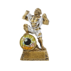 Bowling Monster Trophy with Personalized Engraved Plate