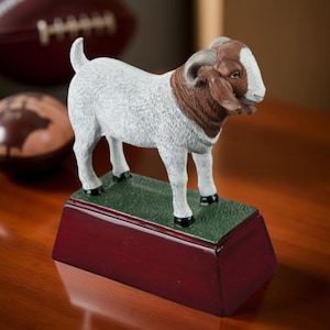 GOAT  Trophy | Engraved G.O.A.T. Mascot Award - 4 Inch Tall