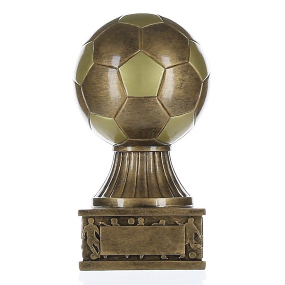 Trofeo de estrella de fútbol con bola de fútbol 3D personalizable – Premio  de fútbol dorado – 8 pulgadas de altura