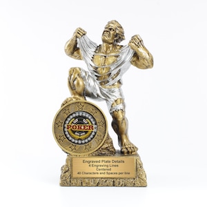 Poker Monster LARGE Trophy with Personalized Engraved Plate