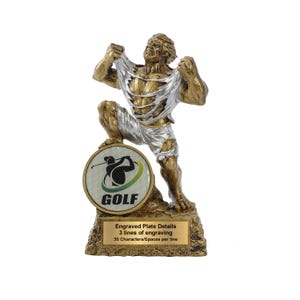 Golf Monster Trophy with Personalized Engraved Plate