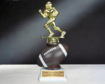 Personalized Football Trophy - Engraved Running Back Award  - 9 Inch