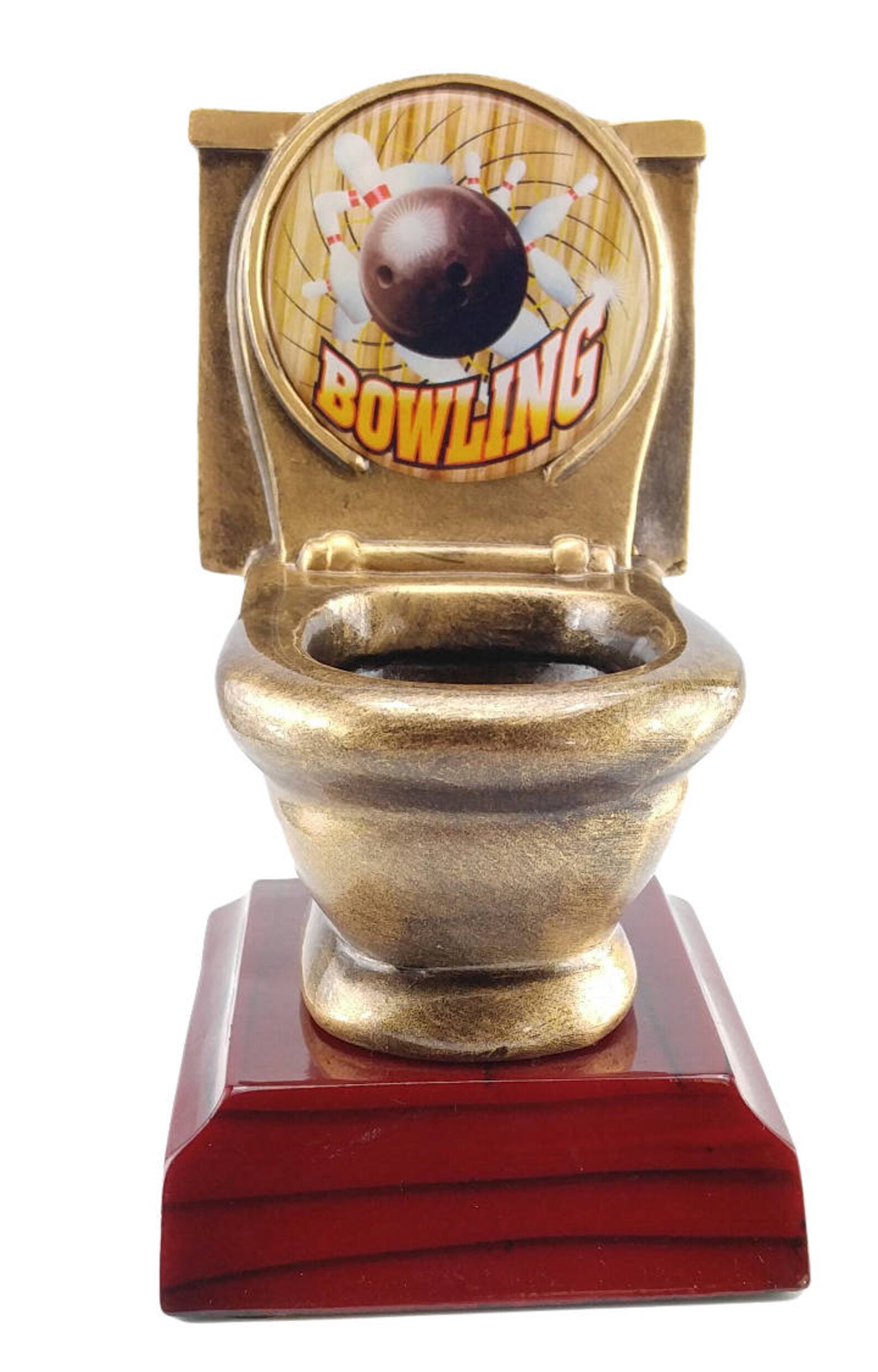 Bowling Toilet Bowl Trophy / Bowling Last Place Award by Etsy
