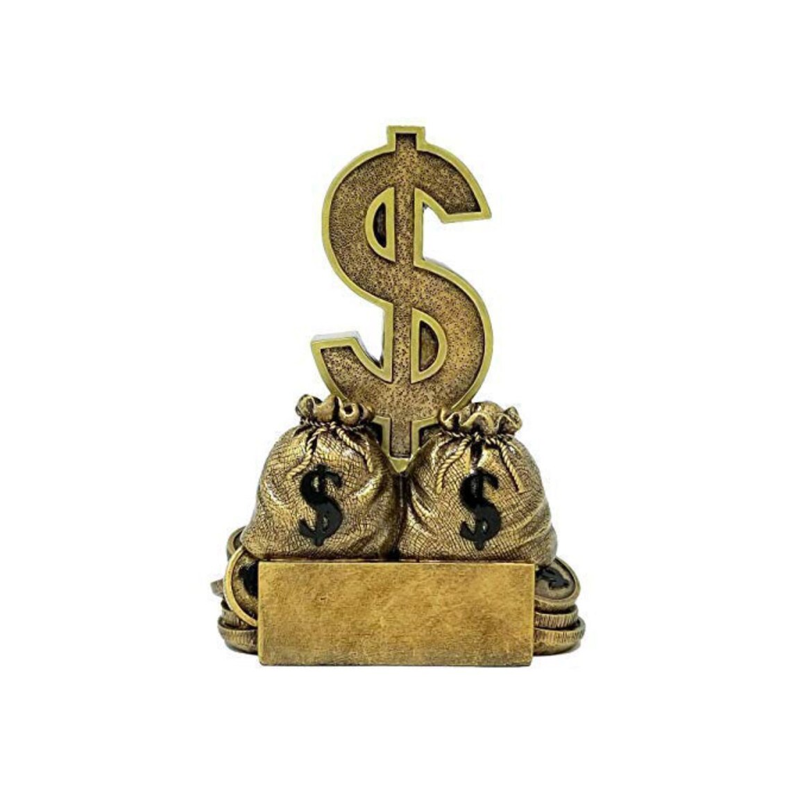 Dollar Sign Trophy Sales or Fundraising Award by DECADE Etsy