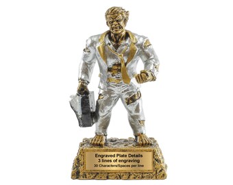 Trofeo Mostro Frequenza Personalizzato Con 3 Righe Di Testo | TrophyPartner | Idea Regalo