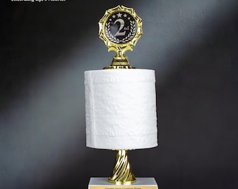 Engraved 2nd and Done Trophy | Personalized Award of Shame  – 12 Inch