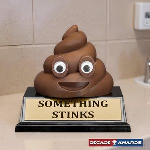 Poop Trophy - Engraved Last Place Award - El Crapo Prize - 4 Inch Tall