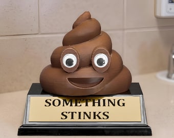 Poop Trophy - Engraved Last Place Award - El Crapo Prize - 4 Inch Tall